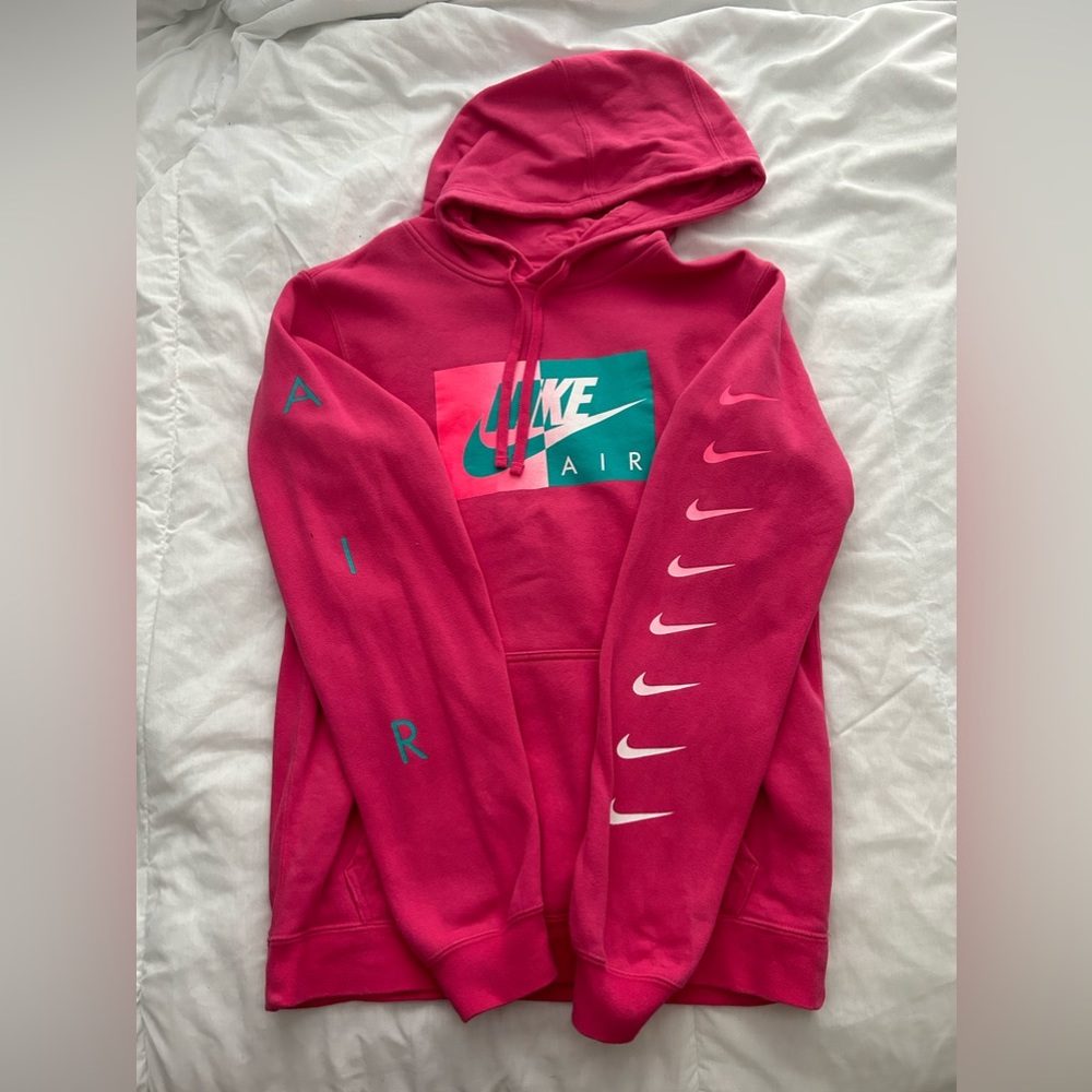 Pink and Teal Blended Nike Air Hoodie